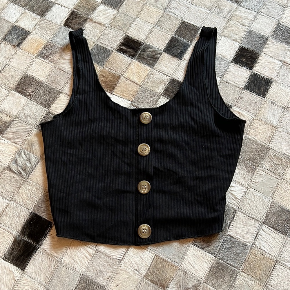 Black tank top, loose fit, small, Vera & Lucky